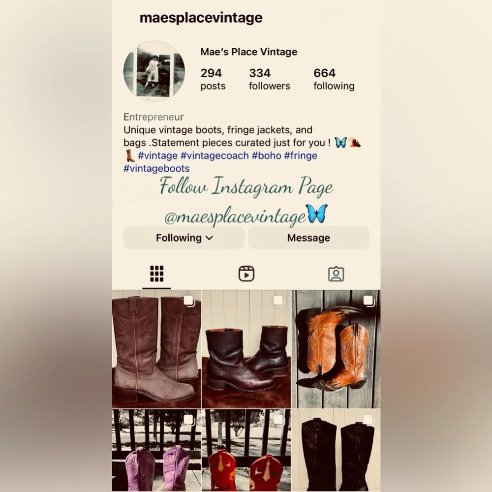 Vintage Dingo (ACME) Calf Hair and Leather Women's Cowboy Boots - Picture 8 of 8